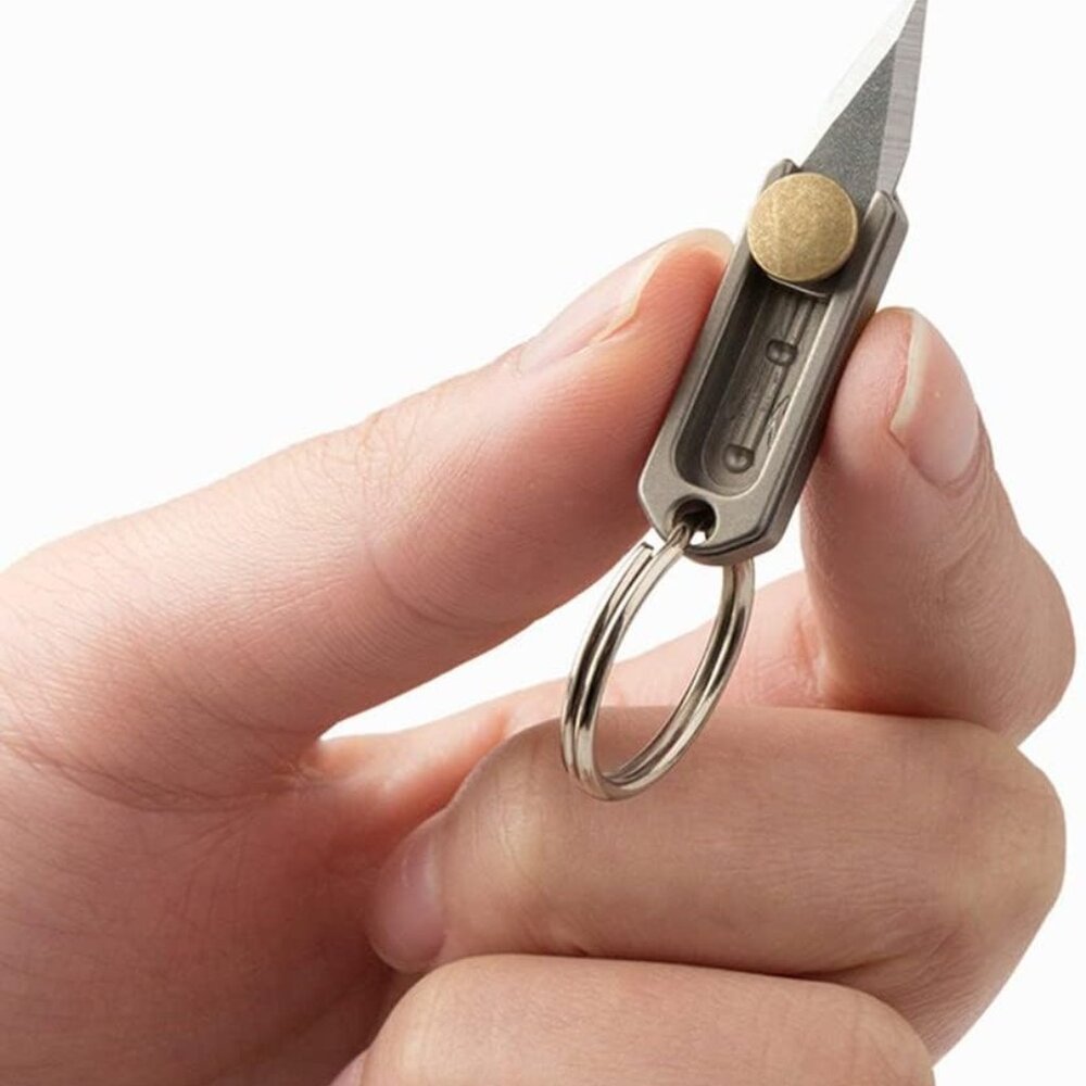 EDC Titanium Metal Alloy Light Weight Mini Little Tiny Small Wallet Button Push